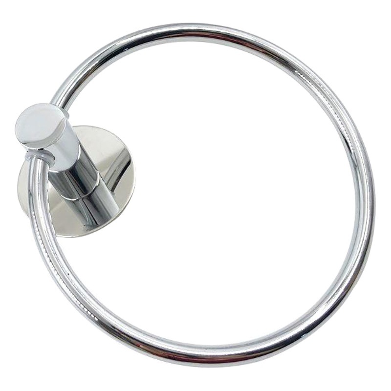 Directo de fábrica de acero inoxidable sin punzones cromado redondo anillo de Toalla baño colgante toallero Barra de toalla transfronteriza nuevo