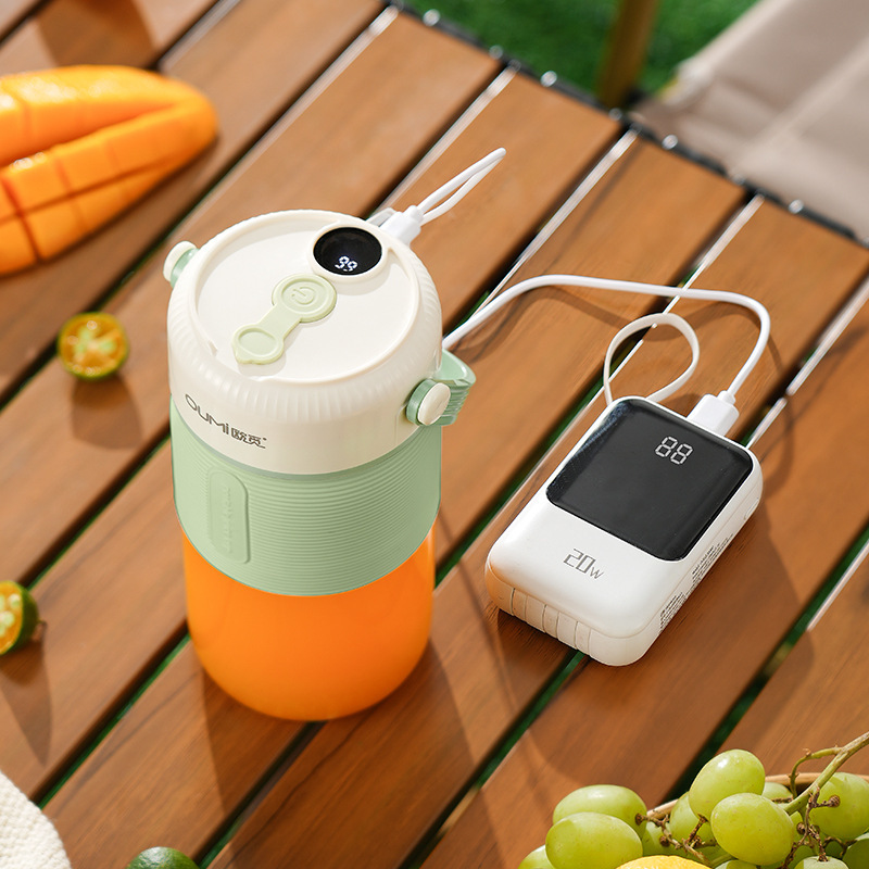 Oumi ジューサーポータブルガラスジューサーカップ小型家庭用多機能ジュース抽出ワイヤレストンカップ|undefined