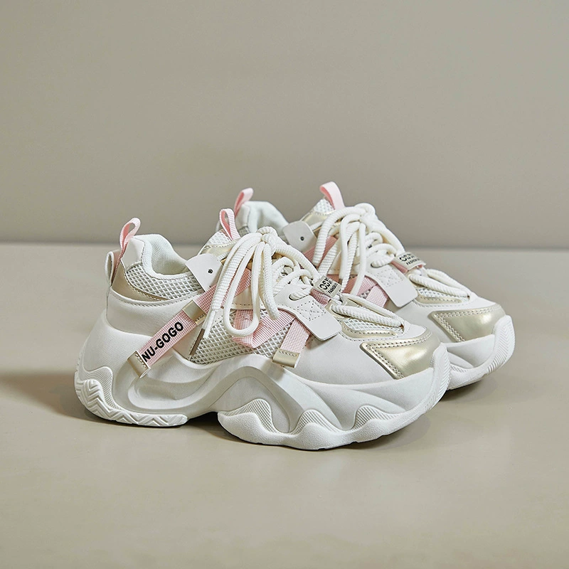 Узурпативные dad sneakers INS стиль, верх PU и резиновая подошва, платформа 4.5 см, размеры 35–40
