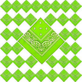 厂家供应佩斯利方巾头巾印logo图片文字嘻哈街舞男士头巾可定制