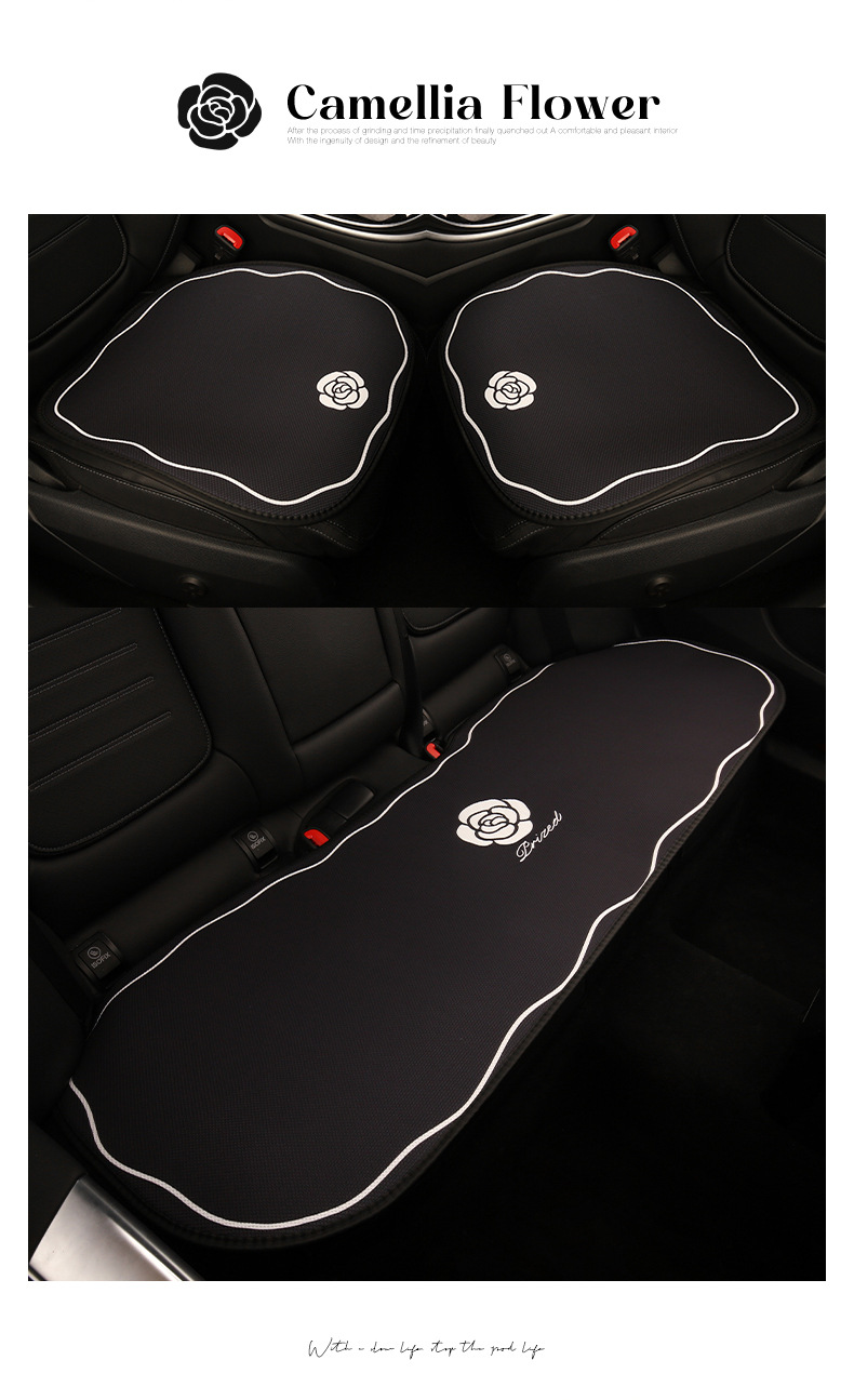 Camellia car seat cushion four seasons universal 2025 new seat cover breathable seat cushion car cushion lady god high sense