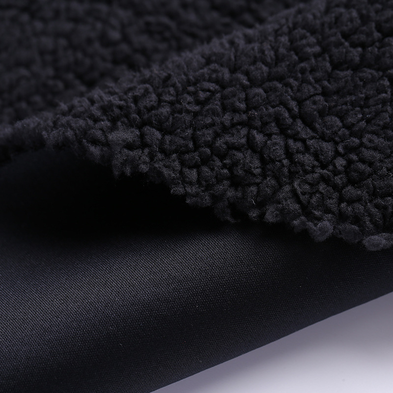 登山户外服布料 抗起球摇粒绒防风防水户外运动高弹布四面弹面料