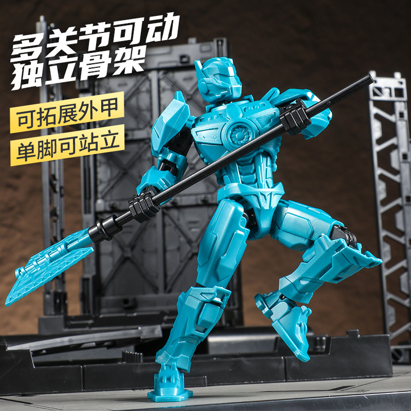 Muñecas de policías mecánicos vagabundos 13 muñecas móviles multiarticuladas de ensamblaje de bloques de deformación mecha muñecas