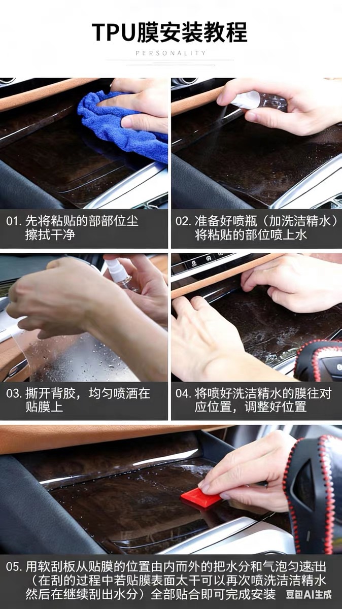 21-26 Models of the Updated Zeekr 001 Air Conditioning Button Film, Central Control Film, Interior Tpu Transparent Protective Film, Car Interior Accessories