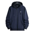 Zipper royal blue white label