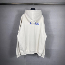 B家高版本24SS重磅巴黎前后经典LOGO字母印花男女款宽松连帽卫衣