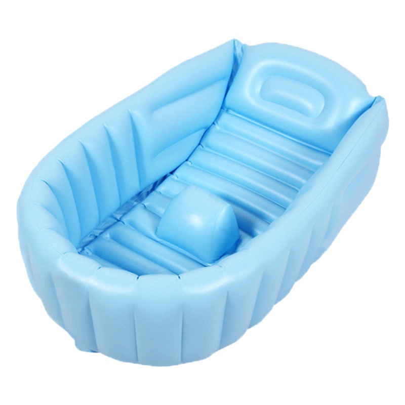 Newborn baby inflatable bathtub folding bath tub 0 to 3 years old sitting and lying children household large inflatable baby bathtub