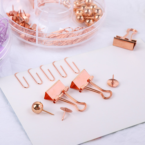Macaron paper clip set multifunctional combination set folder color binder clip office combination set