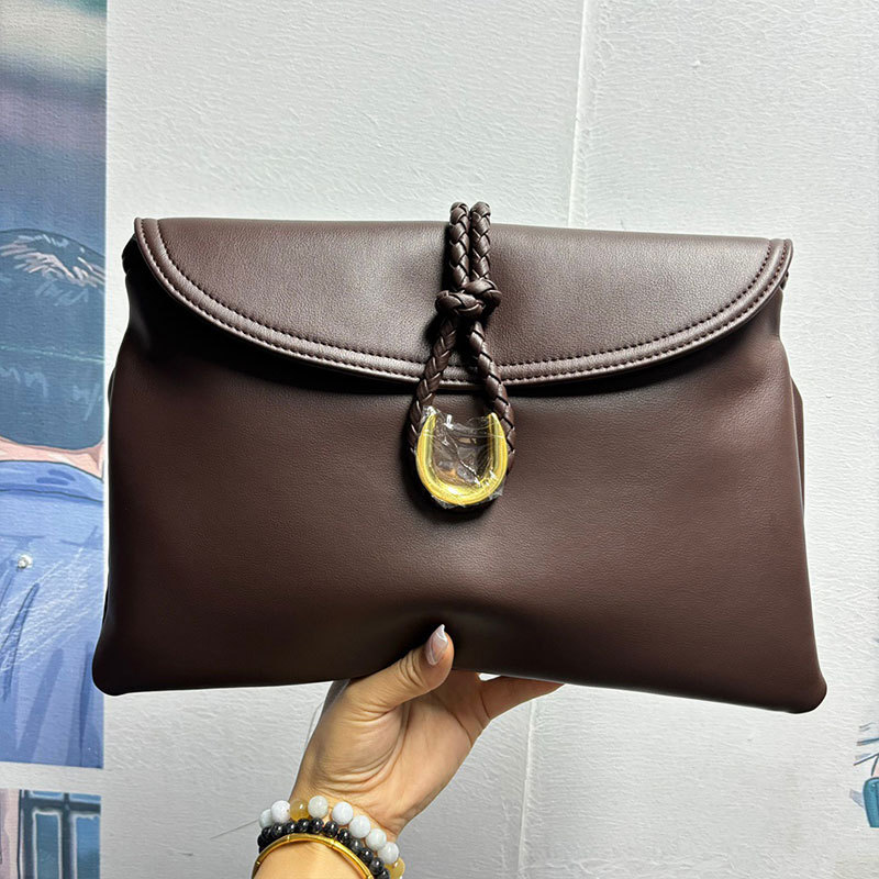 2025 New Luxury Woven Metal Buckle Evening Clutch Bag Genuine Leather Fashion Shoulder Crossbody Bag For Women - Thumbnail 6