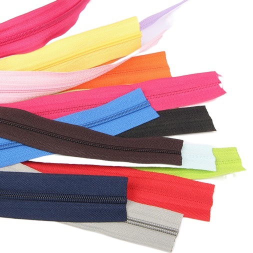 Bolsa DIY accesorios de tela ropa cremallera tirón cabeza accesorios de cuero N ° 5 color largo nylon sola cabeza doble cabeza