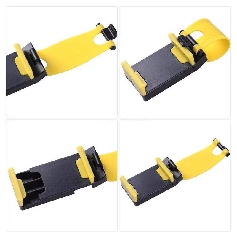 Steering wheel, mobile phone, handheld phone holder for car