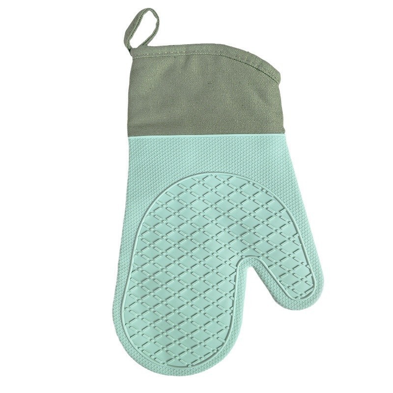 Guantes para horno de silicona engrosados, resistentes al calor y al agua
