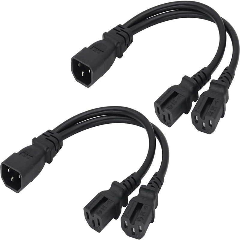 IEC 320 C14至2xC15Y分离器电源插头延长C15女性至C14男性PDU电缆