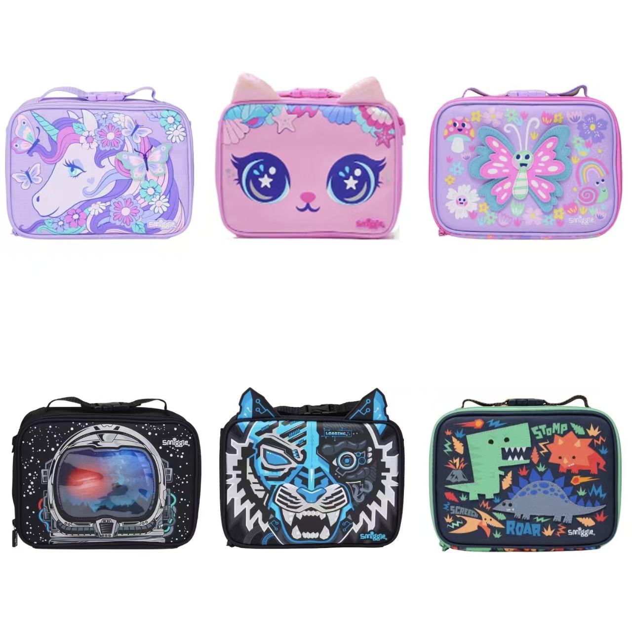 Australian Smiggle Single-Layer Satchel Meal Bag Primary School Student Meal Bag Kidsren's Waterproof Insulation Bag
