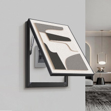 現代簡約極簡電表箱裝飾畫侘寂風黑白灰多媒體盒遮擋箱弱電箱掛畫