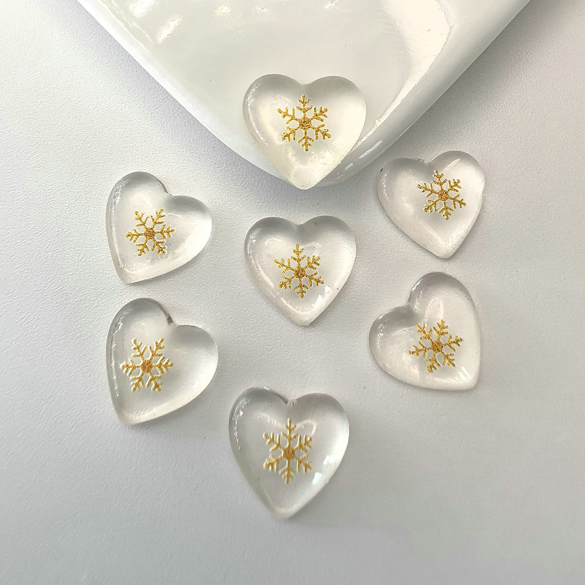 爱心贴片座装饰品树脂diy平底心形美甲饰品美甲钻0009.j