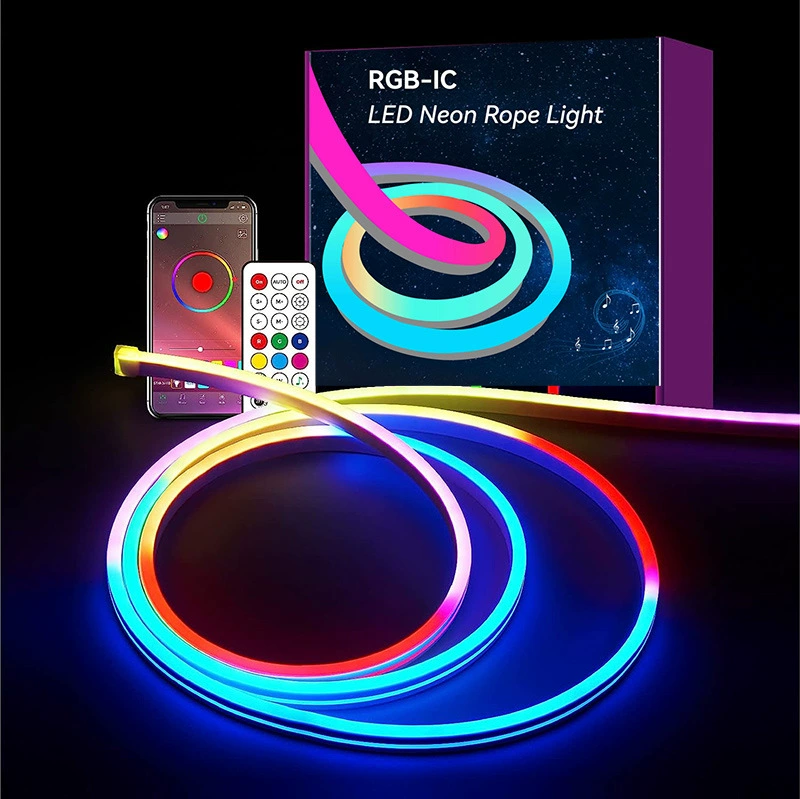 Набор неоновых светодиодных лент Fantasy, музыкальные LED-ленты, IP67 силиконовые неоновые ленты, DIY, Bluetooth, приложение