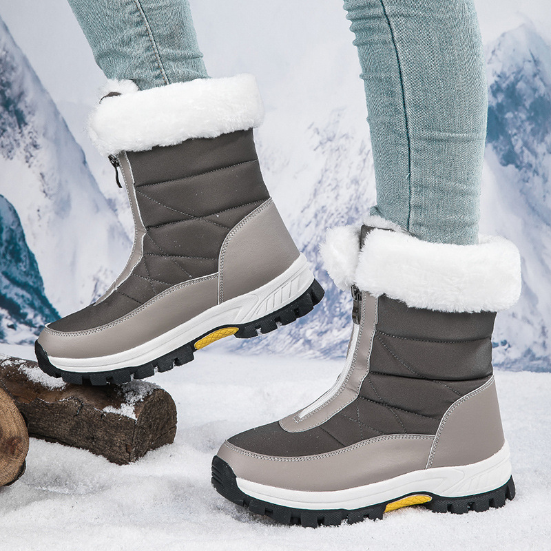 Botas de algodón de invierno para mujeres al aire libre más vello grueso calentamiento botas de nieve de comercio exterior zapatos de mujer de tamaño grande image 14