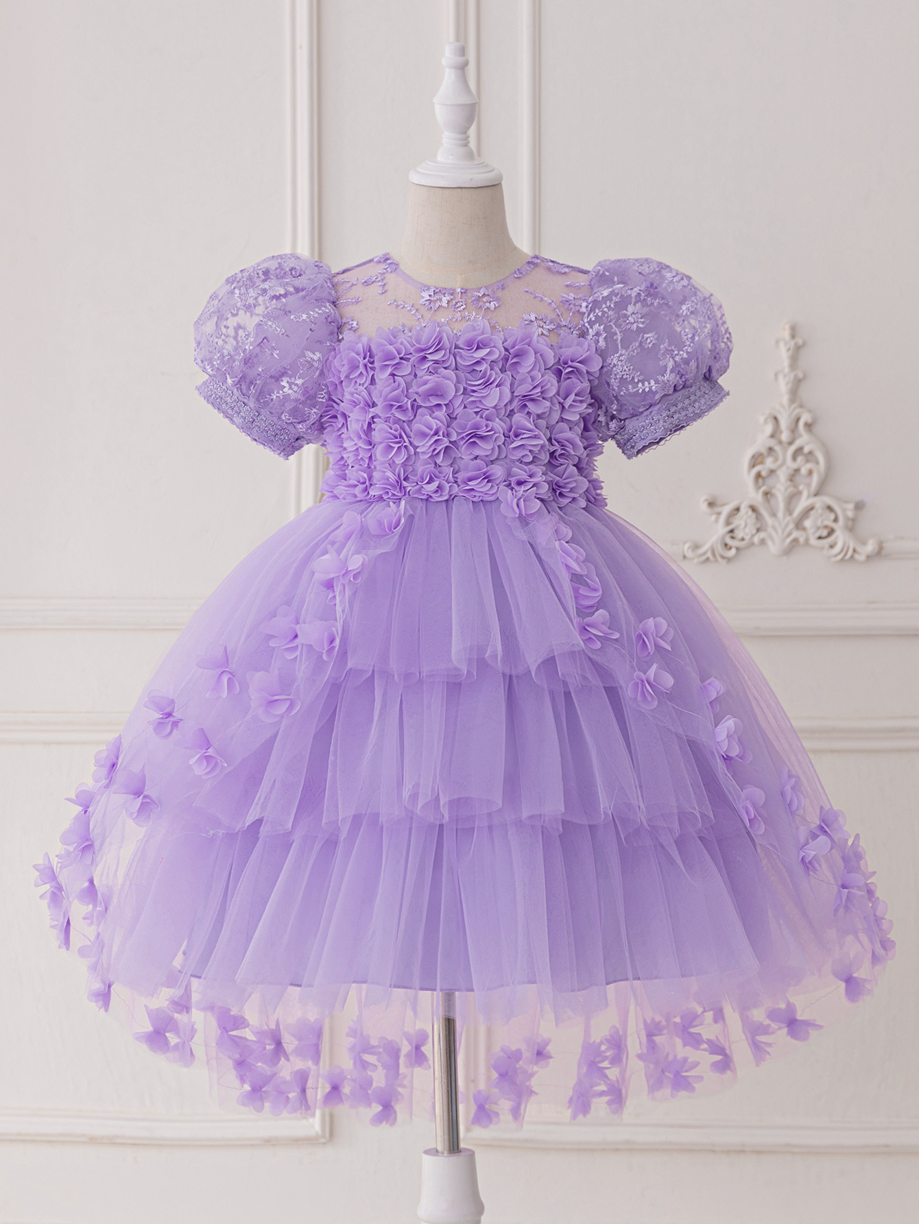 Vestidos para niños, vestidos de princesa, banquetes de cumpleaños, vestidos de cola, vestidos de fiesta para niñas de flores, vestidos de lavado de cumpleaños para bebés