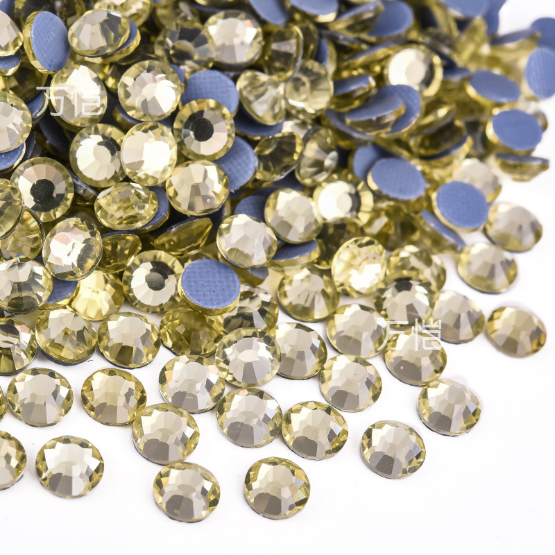 爆発的な輝きの平底イミテーションオパールラインストーン、衣類用アクセサリー、電気メッキガラスラインストーン、大型装飾品、DIYジュエリーアクセサリー材料