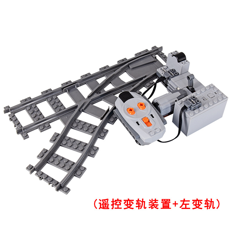 Tren De La Ciudad vía del tren compatible con el carril recto curva combinación escena pequeña partícula montaje bloques de construcción bolsa de juguete