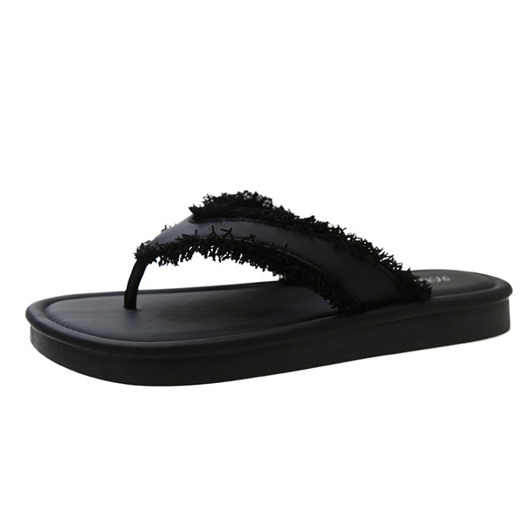 外穿法式人字拖女2025春夏新款平底沙滩女鞋时尚仙女风夹脚凉拖鞋