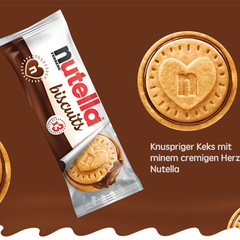 Nutella料/レロ多益チョコレート榛子ソースサンドイッチ愛ビスケット輸入間食41.4g