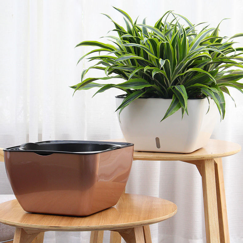 大口径落地盆栽绿萝自吸水懒人花盆包邮北欧简约创意家用