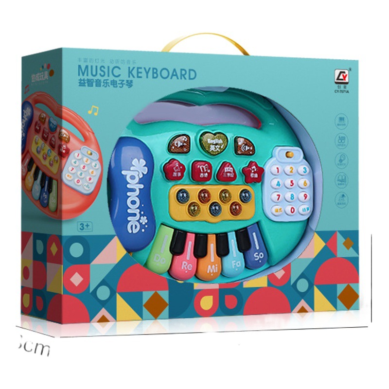 Educación educativa iluminación música multifuncional órgano electrónico educativo para niños aplaudiendo tambor golpeando tocando instrumento musical juguete