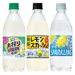 日本輸入天然水 特製丸絞りレモン果汁風味 グレープフルーツ風味 碳酸飲料 すっきり