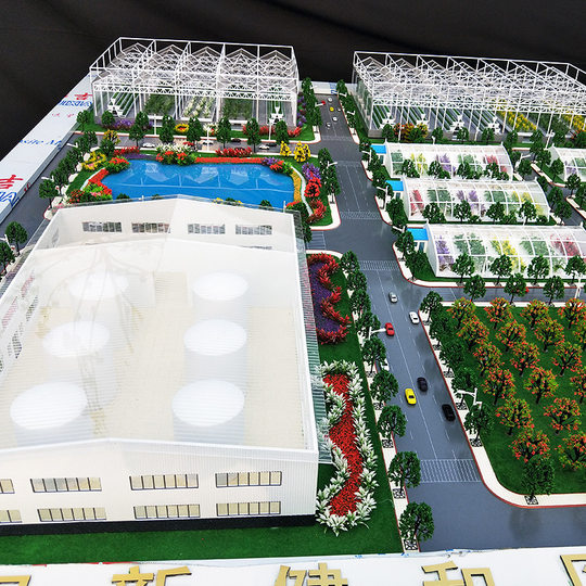 Agricultural sand table model design and production of miniature model planning greenhouse vegetable orchard electronic sand table assembly model