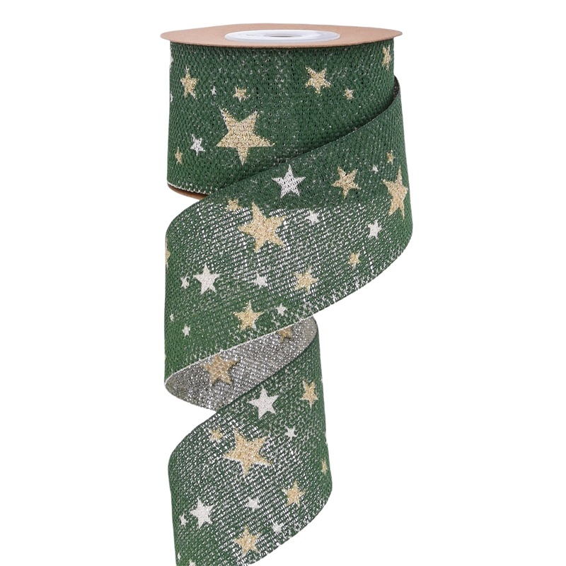 Amazon imitación de lino decoración de cinta de Navidad pentagonal hecha a mano DIY guirland arco embalaje de cinta