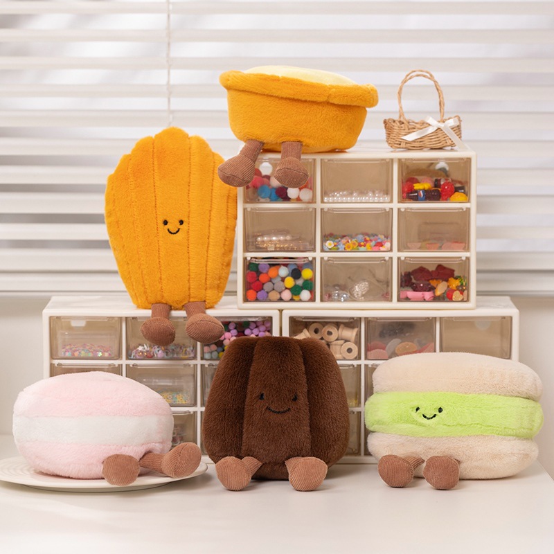 jellycat甜品系列蛋撻公仔玩偶女孩甜品抱枕馬卡龍可露麗毛絨玩具
