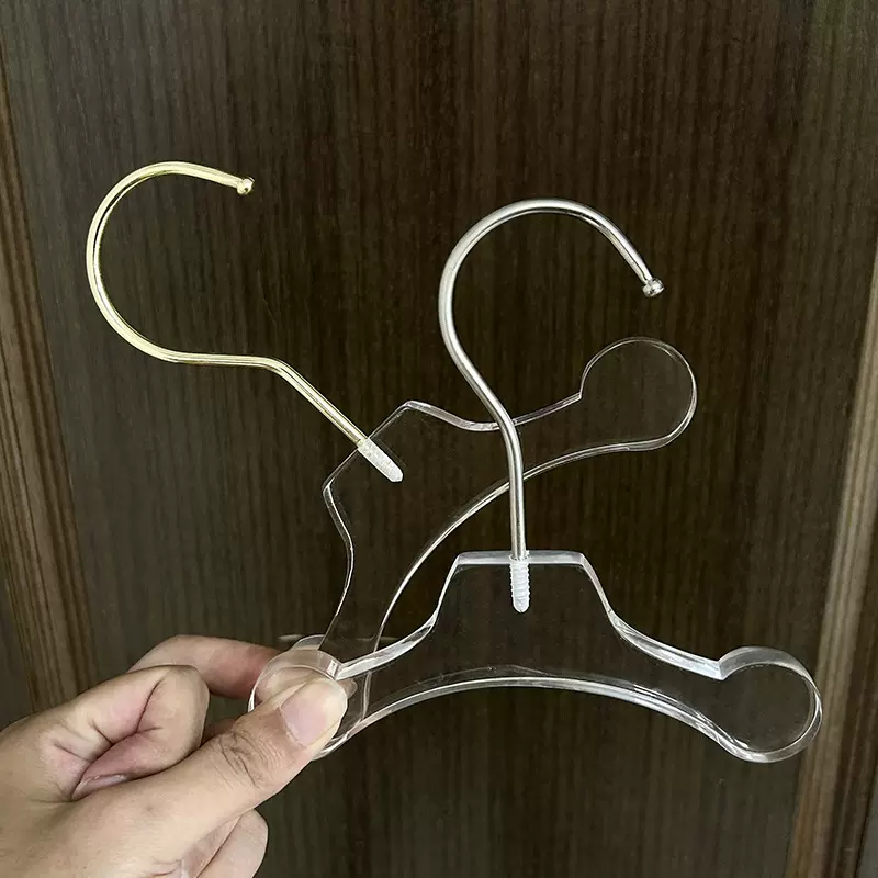 亚克力宝宝衣架猫咪迷你小号透明婴儿水晶衣挂撑宠物专用裤架批发