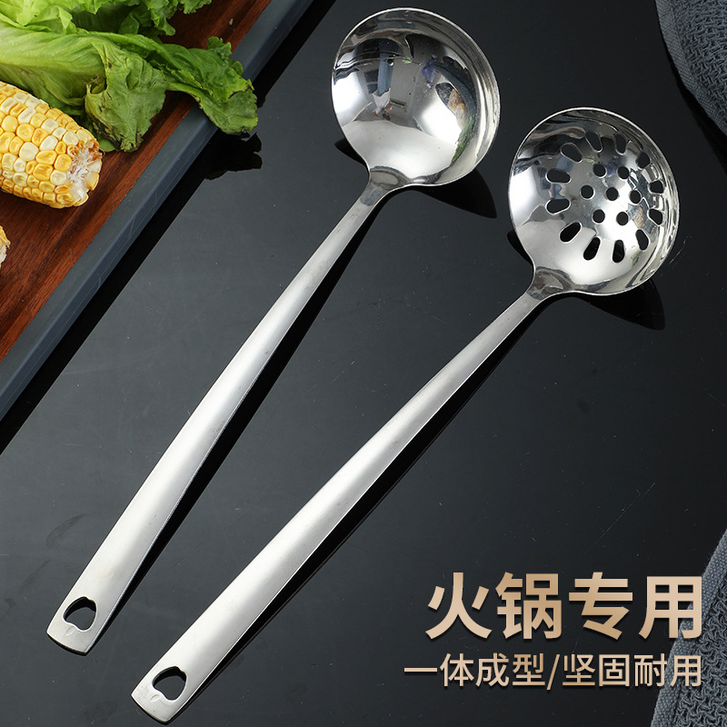 스테인레스 스틸 수프 스푼, 냄비 수프 스푼, 소쿠리, 긴 손잡이, 상업용 주방 용품 세트, 가정용 죽 스푼, 수프 쉘 도매