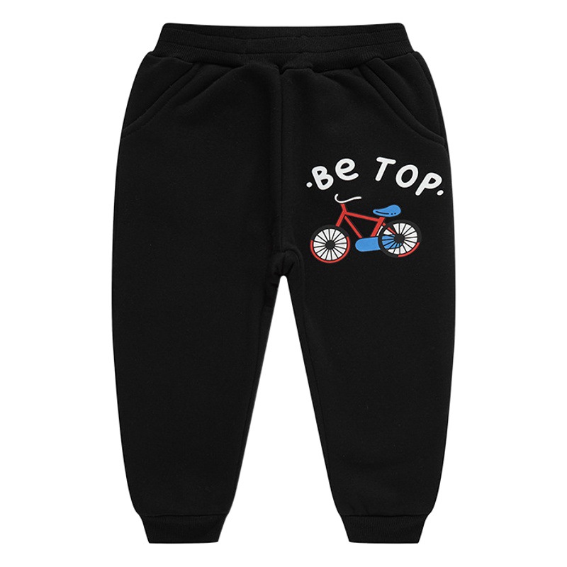 Ropa para niños pantalones de invierno para niños Pantalones deportivos de color sólido con forro polar para niños nuevos Pantalones deportivos de estilo coreano para niños al por mayor entrega de una sola pieza image 1