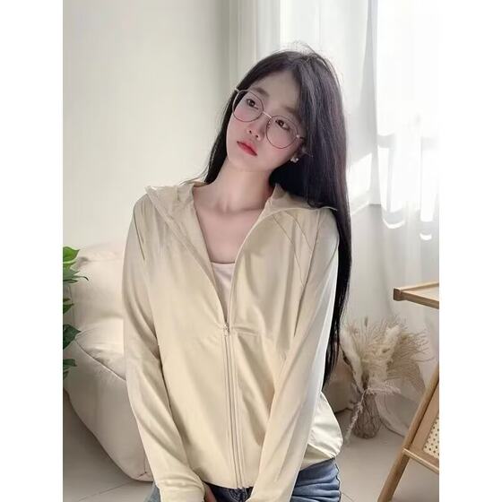Shoulder Ice Silk Sun Protection Clothing for Girls 2025 New Summer Sun Protection Clothing Breathable Thin Coat Loose Casual Cardigan