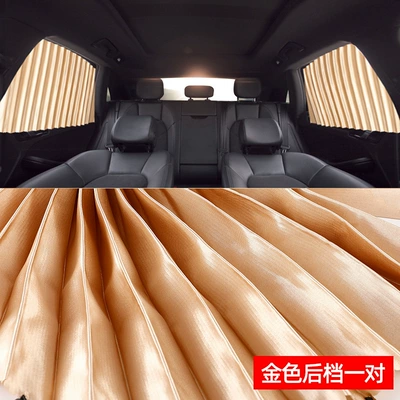 Curtain, Sun Protection and Heat: Car curtains - pair-of-golden-rear-windows