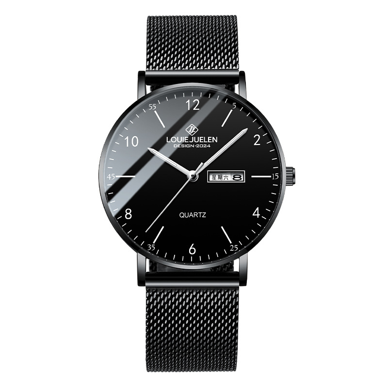 L-541 Black Shell Black Face Mesh Belt