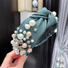 High headband from pearl for face washing, hair accessory, European style, internet celebrity, wholesale