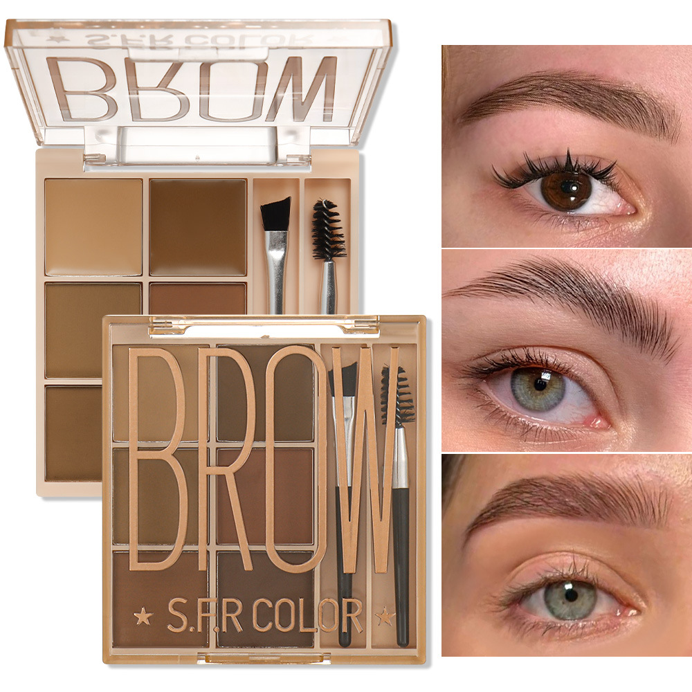 s.f.r color monopolio transfronterizo natural estereoscópico fácil de aplicar maquillaje impermeable sensación de niebla salvaje 6 color ceja crema de cejas