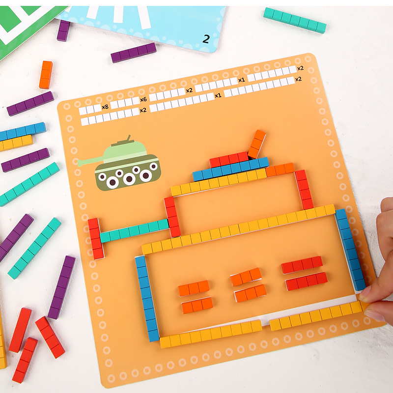 Fábrica al por mayor de educación temprana para niños juguetes aritméticos educativos forma Tarjeta de aprendizaje rompecabezas de Madera Juguetes CE certificación CPC