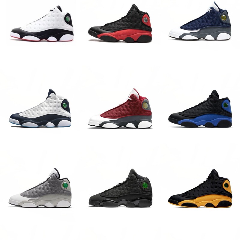 Putian shoes cross-border aj13 black and white panda company grade Joe 13 high-gang white blue obsidian basketball men's and women's sneaker