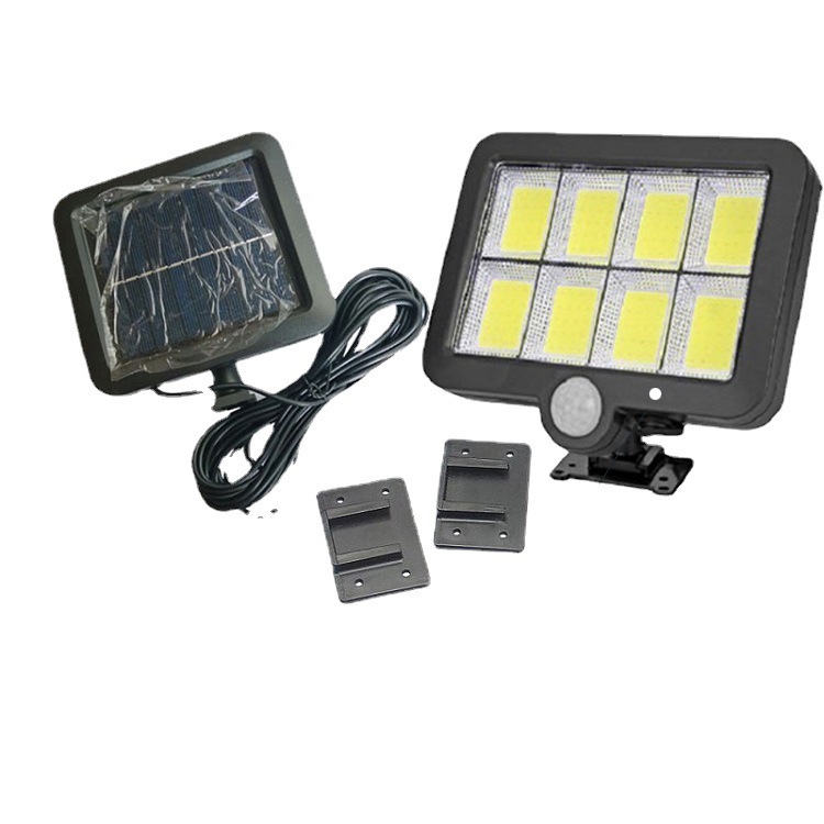 Luz de jardín con energía solar, luz de pared impermeable con sensor de movimiento para exteriores, iluminación para garaje, sensor inteligente, súper brillante.