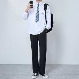 春秋季新款jk男西装外套宽松百搭高校日系学院风徽章dk制服套装
