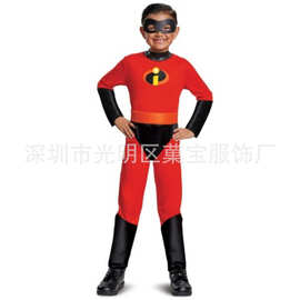 超人总动员2连体衣 超人特工队3件套万圣节儿童演出cos服