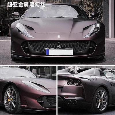 Soul Red, Ruby Red, Romanie — Auto Color Change Film - pet-ultra-matte-black-illusion-red-152m-1m