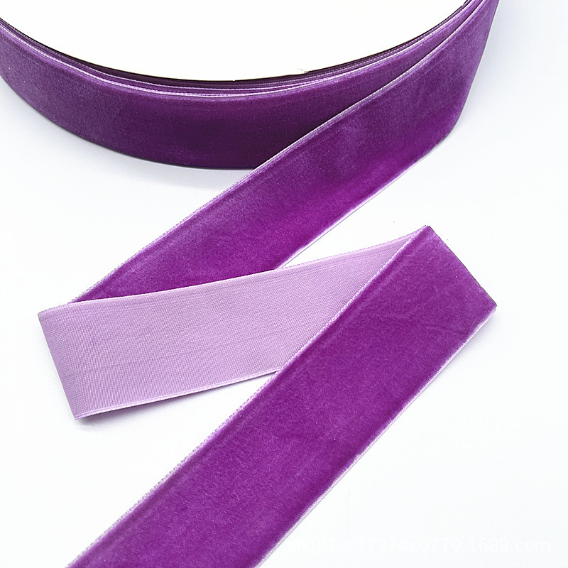 2.7 Métro / paquete de terciopelo de 38 mm boda hecha a mano cinta embalaje de regalo arco DIY decoración de fiesta Santa