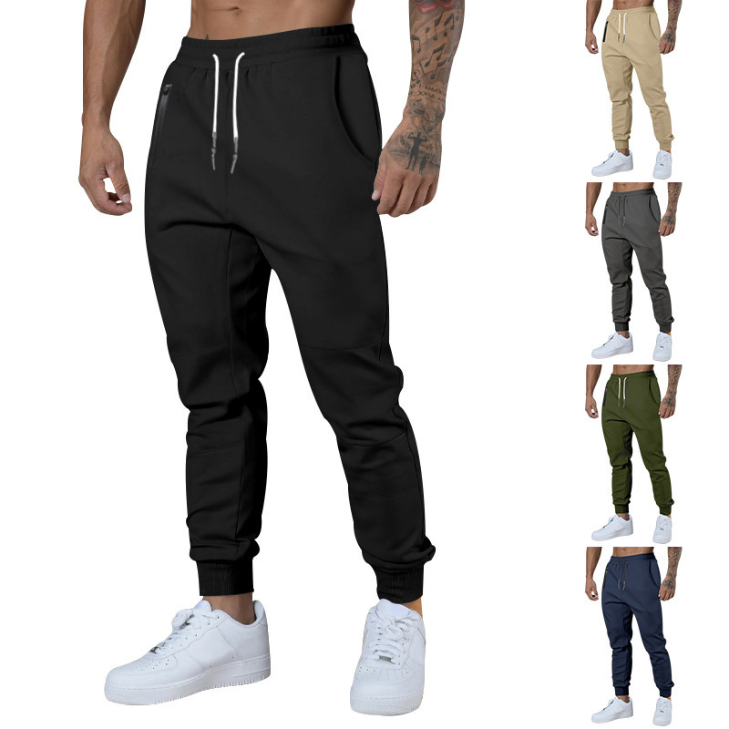 2024 men's drawstring new sports for fitness, breathability, and seasonal casual pants_mkmklike.com