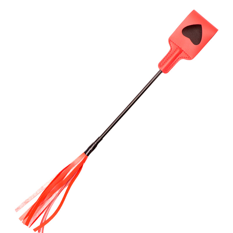 Leather Tassel Hand-Held Whip, Black Leather Paddle for Adult Sensory Play — detail image 11